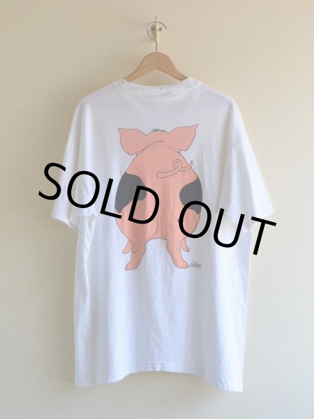 画像2: 1990s ブタ両面プリントTシャツ　 表記XL  (2)