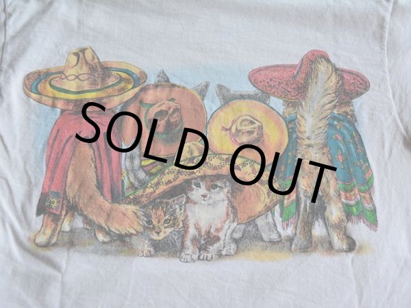 画像8: 1990s メキシコのネコ両面プリントTシャツ　 表記M  (8)