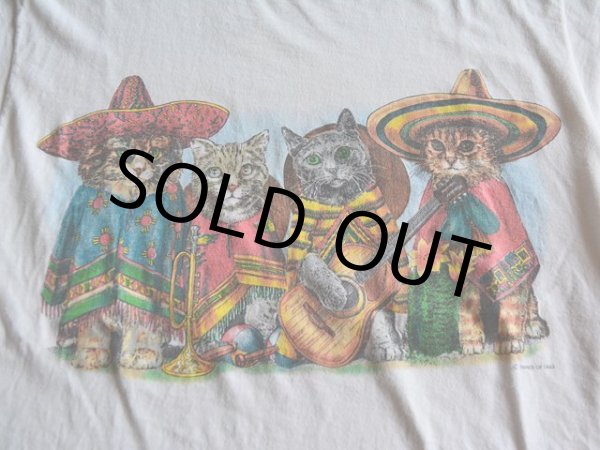 画像7: 1990s メキシコのネコ両面プリントTシャツ　 表記M  (7)