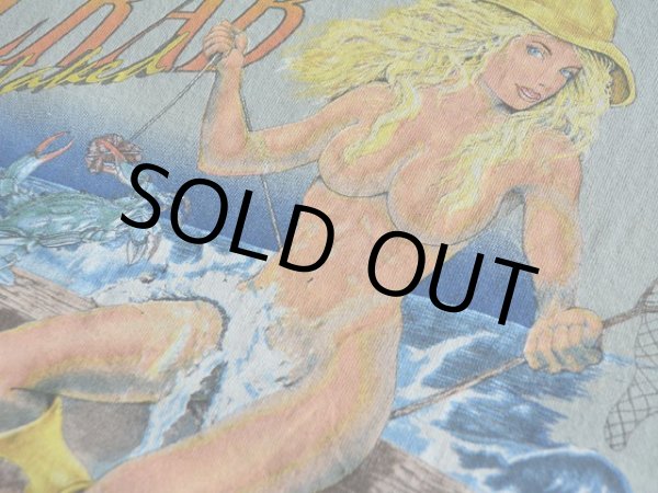 画像9: 1990s The Crab Claw Restaurant セクシープリントポケットTシャツ　 表記M  (9)