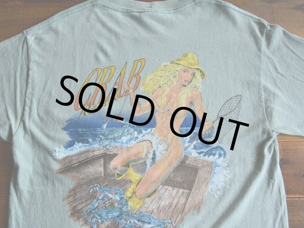 画像8: 1990s The Crab Claw Restaurant セクシープリントポケットTシャツ　 表記M  (8)