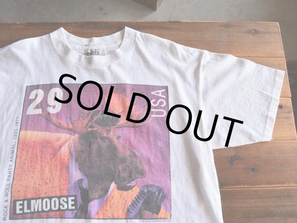 画像5: 1990s ELVIS 29￠Stamp PARODY ELMOOSE Tシャツ　 表記L  (5)