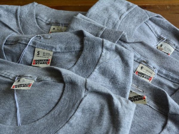 画像8: 1980s SCREENSTARS 無地杢Tシャツ  DEAD STOCK!!  表記S  (8)