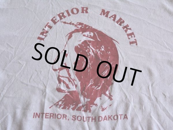 画像5: 1980s インディアンフェイスだまし絵リンガーTシャツ　 表記L  (5)