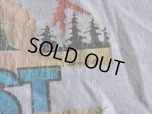 画像8: 1980s インディアンフェイスだまし絵リンガーTシャツ　 表記L  (8)