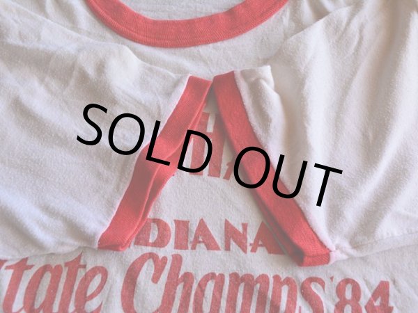 画像8: 1980s INDIANA STATE CHAMPS’84 リンガーTシャツ　 表記L  (8)