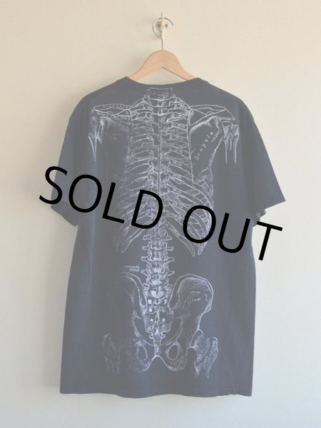 画像2: 1990s Leslie Arwin 人体骨格だまし絵Tシャツ　 実寸L-XL  (2)