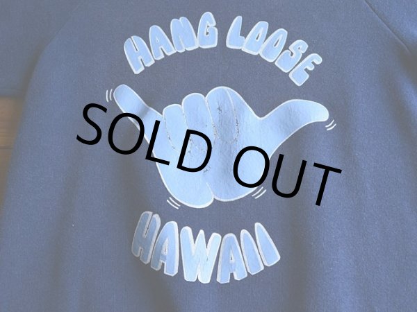 画像5: 1970s〜 HAWAII HANG LOOSE 半袖スウェット　 実寸S  (5)
