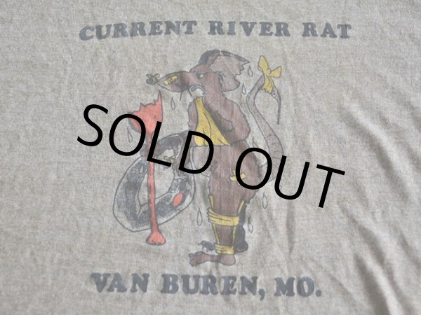 画像6: 1970s-80s CURRENT RIVER RAT 杢リンガーTシャツ　 表記L  (6)