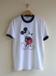 画像1: 1980s Mickey Mouse リンガーTシャツ　 表記L  (1)