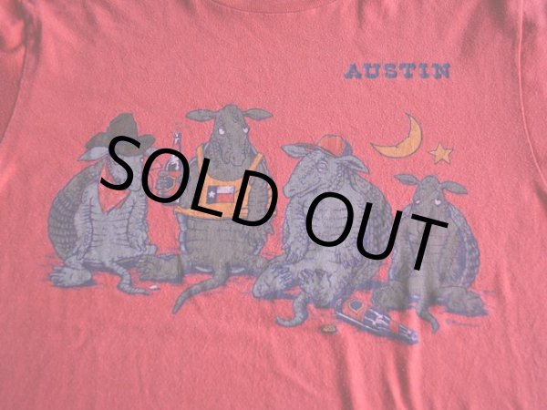 画像5: 1980s AUSTIN アルマジロTシャツ　 表記M  (5)