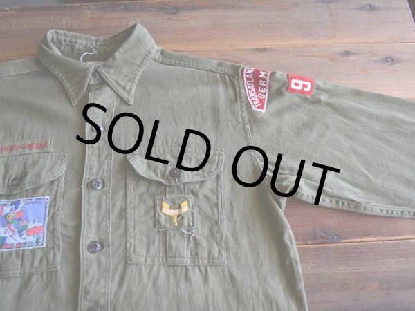 画像4: 1960s BOY SCOUTS マチ付きシャツ　 表記15  (4)