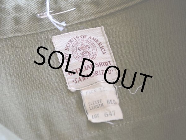 画像3: 1960s BOY SCOUTS マチ付きシャツ　 表記15  (3)