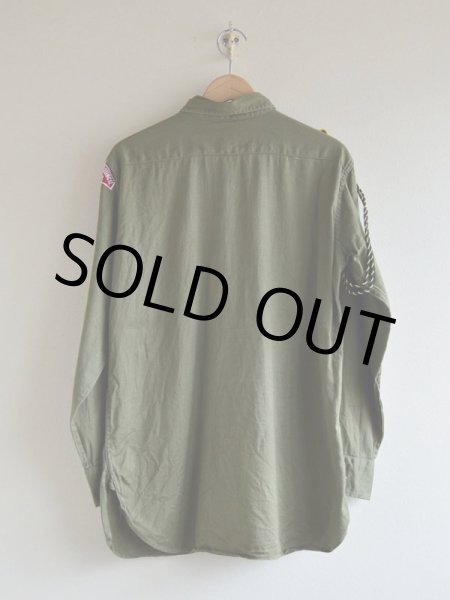 画像2: 1960s BOY SCOUTS マチ付きシャツ　 表記15  (2)