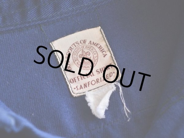 画像3: 1960s BOY SCOUTS マチ付きシャツ　 実寸XS-S  (3)