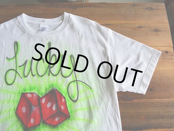 画像4: 1990s Lucky Dice エアブラシペイントTシャツ  表記L  (4)