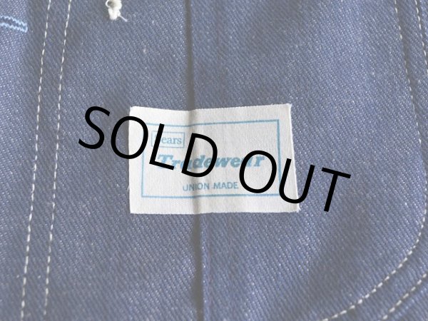 画像4: 1970s〜 Sears Tradewear デニムオーバーオール  表記w34  (4)