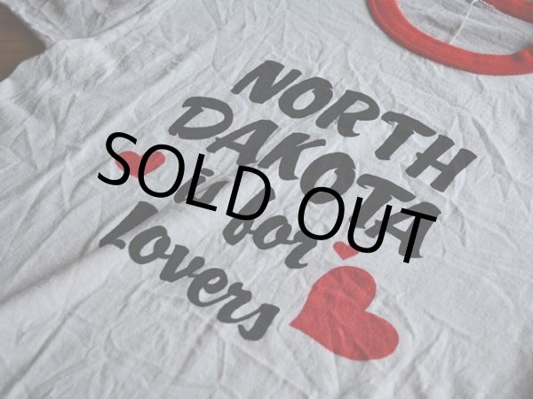 画像5: 1980s NORTH DAKOTA IS FOR LOVERS リンガーTシャツ　 実寸L  (5)