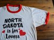 画像4: 1980s NORTH DAKOTA IS FOR LOVERS リンガーTシャツ　 実寸L  (4)