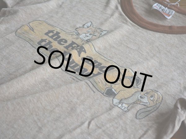 画像6: 1980s Walt Disney「きつねと猟犬」杢リンガーTシャツ　 表記S  (6)