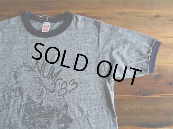 画像4: 1980s NUMS'83 杢リンガーTシャツ　 表記L  (4)