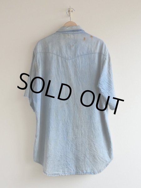 画像2: 1970s Sears デニムウェスタンシャツ  表記L  (2)