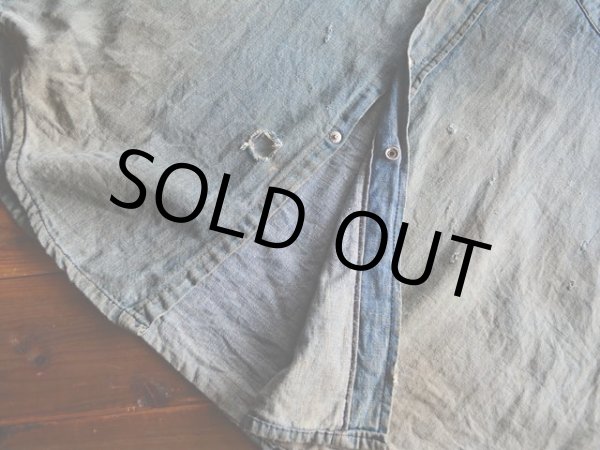 画像11: 1970s Sears デニムウェスタンシャツ  表記L  (11)