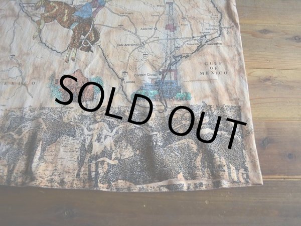 画像7: 1990s TEXAS タイダイマップTシャツ　 表記L  (7)