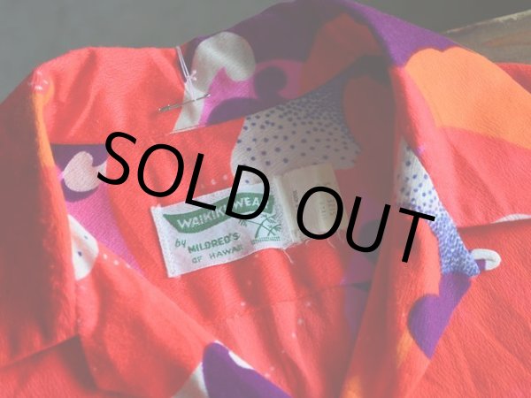 画像3: 〜1970s  WAIKIKI WEAR by MILDRED'S アロハシャツ　 表記S  (3)