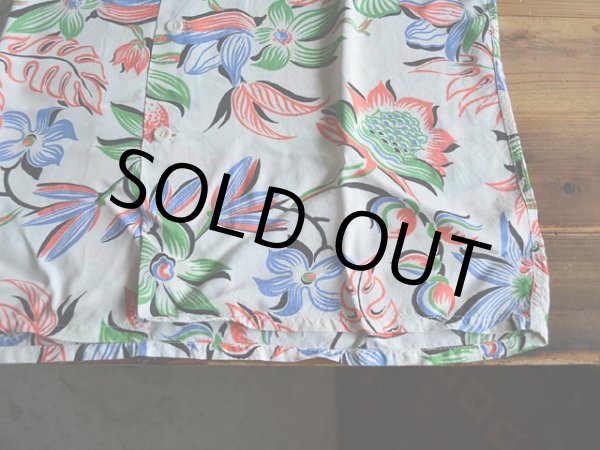 画像5: 1950s PENNEY'S TOPFLIGHT レーヨンアロハシャツ　 表記M  (5)