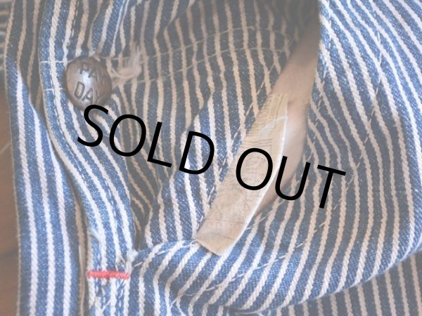 画像8: 1950s PAY DAY ヒッコリーオーバーオール  実寸w37  (8)