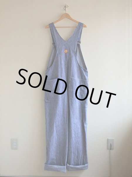 画像2: 1950s PAY DAY ヒッコリーオーバーオール  実寸w37  (2)