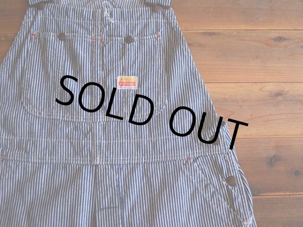 画像6: 1950s PAY DAY ヒッコリーオーバーオール  実寸w37  (6)