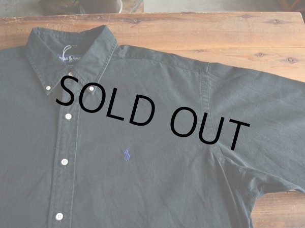画像4: RalphLauren ブラックBDシャツ  表記XL  (4)