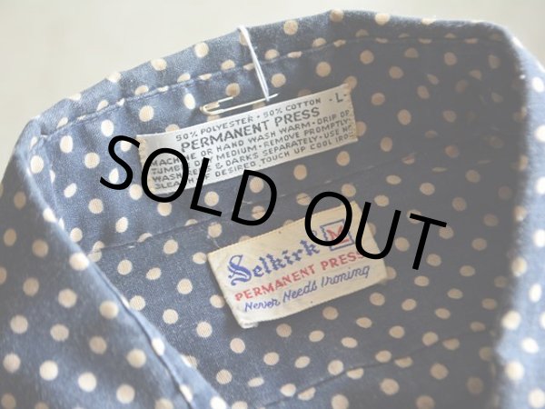 画像3: 1970s Selkirk コットンドットシャツ　 表記L  (3)