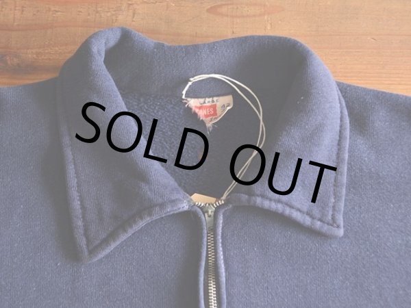 画像4: 1950s HANES WIND SHIELD ハーフジップスウェット　 表記L  (4)