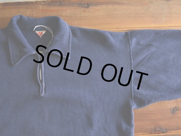 画像6: 1950s HANES WIND SHIELD ハーフジップスウェット　 表記L  (6)