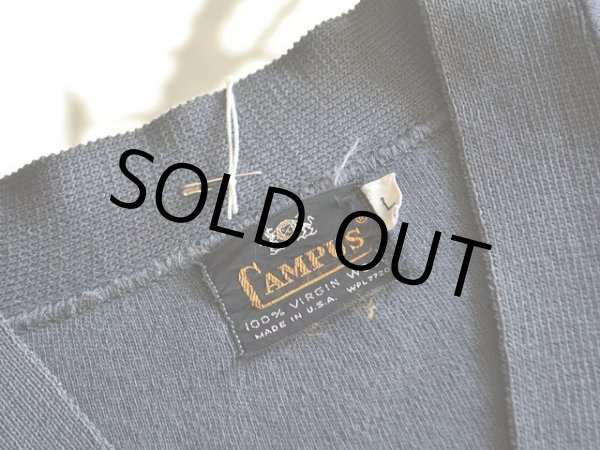 画像3: 1960s CAMPUS ウールニットカーディガン　 表記L  (3)