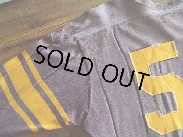 画像8: 1950s〜ナンバリングフットボールTシャツ　 実寸L  (8)