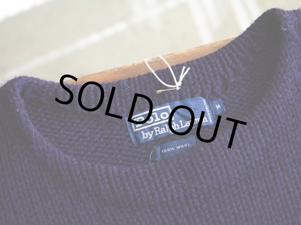 画像4: PoLo RalphLauren ボートネックウールセーター  表記M  (4)