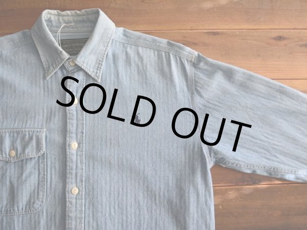 画像4: 1990s POLO COUNTRY ヘリンボーンシャツ  表記S  (4)