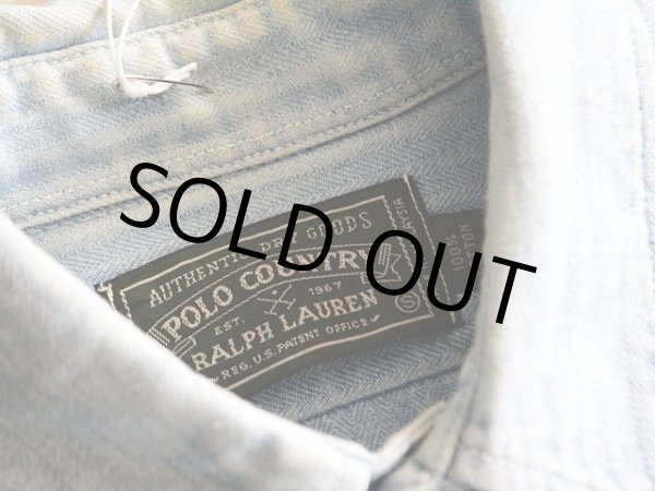 画像3: 1990s POLO COUNTRY ヘリンボーンシャツ  表記S  (3)