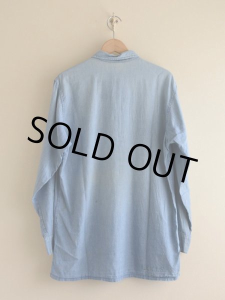 画像2: 1960s US.NAVYシャンブレーシャツ　 実寸L  (2)