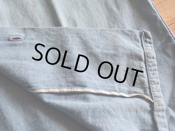 画像10: 1960s US.NAVYシャンブレーシャツ　 実寸L  (10)