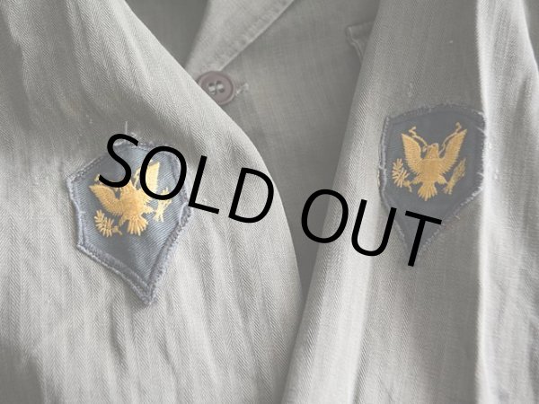 画像14: 1950s US.ARMY M-47 HBTシャツジャケット　 表記S  (14)