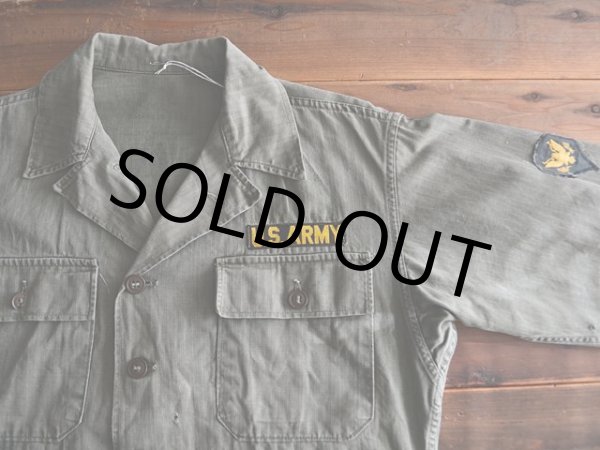 画像4: 1950s US.ARMY M-47 HBTシャツジャケット　 表記S  (4)