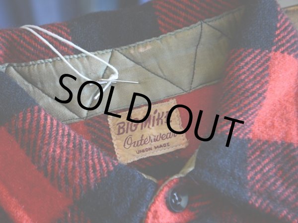 画像3: 1950s BIGMIKE マチ付きウールシャツ　 実寸L〜  (3)