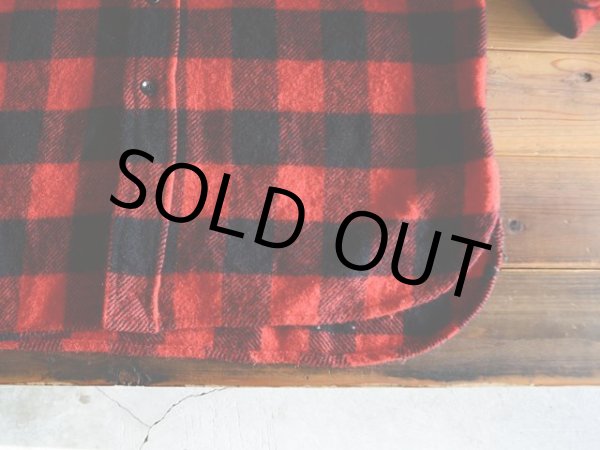 画像6: 1950s BIGMIKE マチ付きウールシャツ　 実寸L〜  (6)