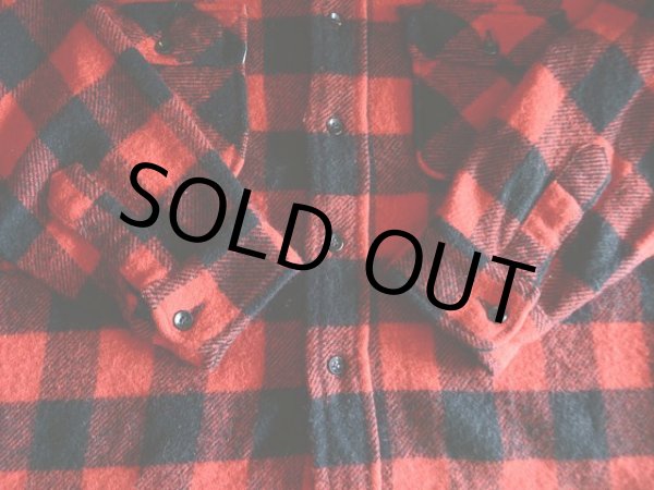 画像5: 1950s BIGMIKE マチ付きウールシャツ　 実寸L〜  (5)