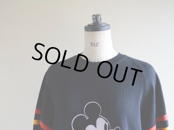 画像4: 1980s Mickey Mouse フロッキースウェット　 表記L  (4)